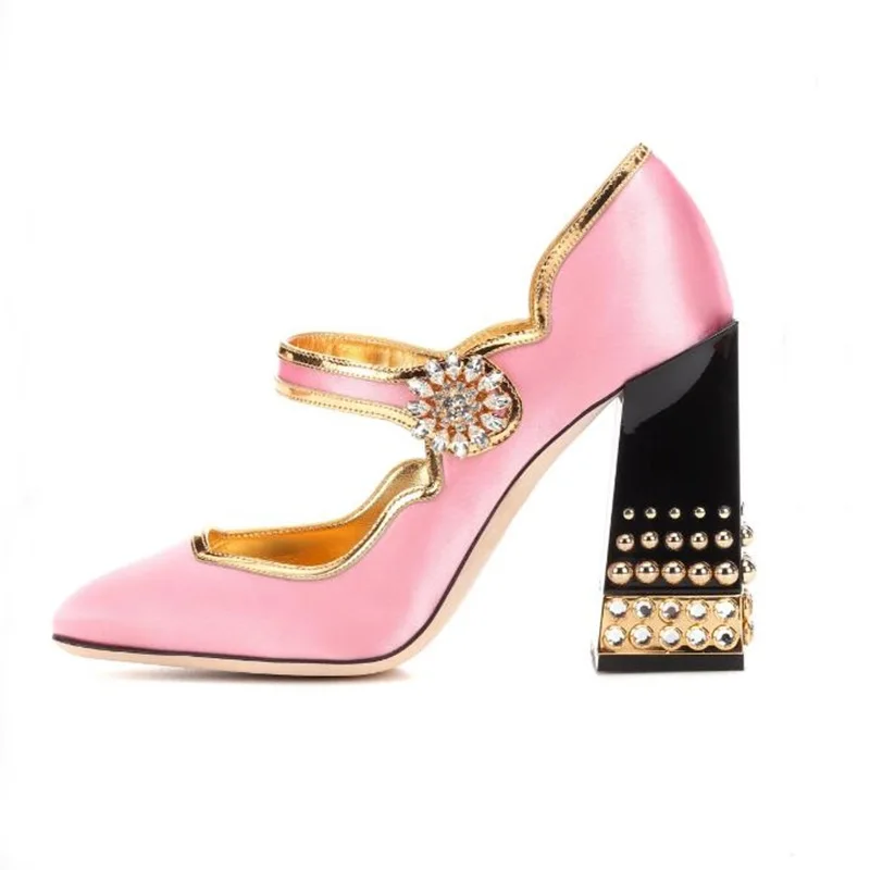 2021 Shoes Woman Heels Retro Crystal Flower High Pumps Women Thick Heel Shoes Round Toe Rivets Studded Shoes Spring Autumn
2021 Shoes Woman Heels Retro Crystal Flower High Pumps Women Thick Heel Shoes Round Toe Rivets Studded Shoes Spring Autumn