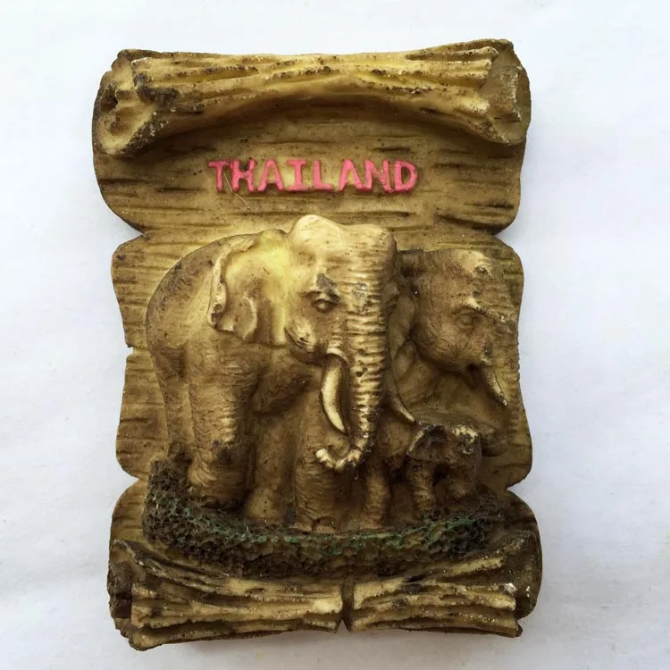 Thailand elephant travel relief refrigerator Thailand tourism souvenir wood old magnetic stick
Thailand elephant travel relief refrigerator Thailand tourism souvenir wood old magnetic stick