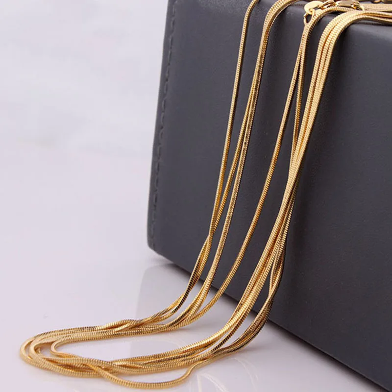 Concise Snake Chain Wholesale Gold Color Snake Chain 16 18 20 22 24 26 28 30 Inch Necklace For Women Drop Shipping Snake Chains
Concise Snake Chain Wholesale Gold Color Snake Chain 16 18 20 22 24 26 28 30 Inch Necklace For Women Drop Shipping Snake Chains