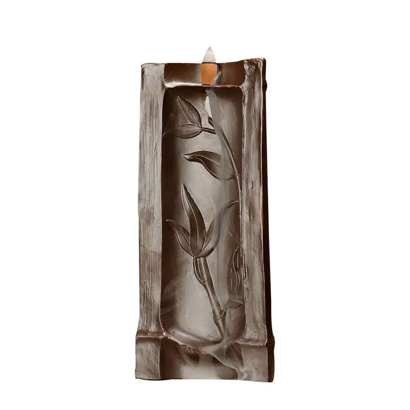 Retro Half Bamboo Shape Incense Burner Durable Ceramic Bamboo Leaf Carving Smoke Waterfall Incense Stick Holder Retro Home Decor
Retro Half Bamboo Shape Incense Burner Durable Ceramic Bamboo Leaf Carving Smoke Waterfall Incense Stick Holder Retro Home Decor