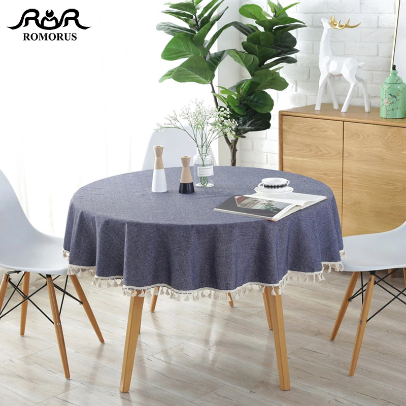 Modern Solid Color 150CM Round Table Covers with Tassels Cotton Linen Gray Navy Blue Tablecloths Decorative Round Table Cloths
Modern Solid Color 150CM Round Table Covers with Tassels Cotton Linen Gray Navy Blue Tablecloths Decorative Round Table Cloths