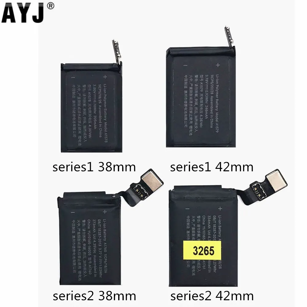 Оригинальный аккумулятор AYJ 100% A1579, 1 шт., для Apple watch Series 1, 2, 38, 42 мм, реальная емкость, аккумуляторы серии 1, серия 2
Оригинальный аккумулятор AYJ 100% A1579, 1 шт., для Apple watch Series 1, 2, 38, 42 мм, реальная емкость, аккумуляторы серии 1, серия 2