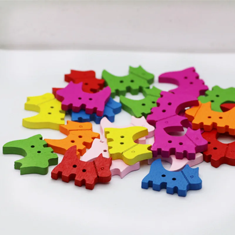 100pcs creative cartoon colorful 2holes wood buttons 25*20mm cute dog decorative buttons for crafts sewing decorative buttons
100pcs creative cartoon colorful 2holes wood buttons 25*20mm cute dog decorative buttons for crafts sewing decorative buttons