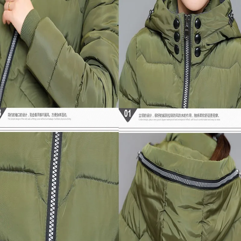 Plus Size 7XL Long Hooded Parka Female Slim Warm Clothing Puffer Jacket Women Winter Coats Cotton Outwear 2020 Oke108
Plus Size 7XL Long Hooded Parka Female Slim Warm Clothing Puffer Jacket Women Winter Coats Cotton Outwear 2020 Oke108