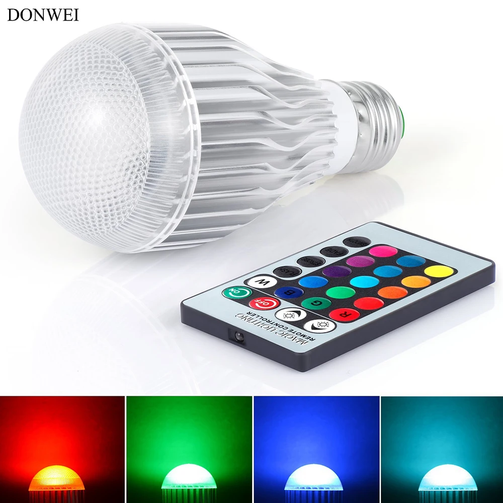 DONWEI RGB E27 9W LED Bulb Indoor Dimmable Remote Control Light Bulbs Spot Lights for Home Partty Decoration Bar KTV
DONWEI RGB E27 9W LED Bulb Indoor Dimmable Remote Control Light Bulbs Spot Lights for Home Partty Decoration Bar KTV