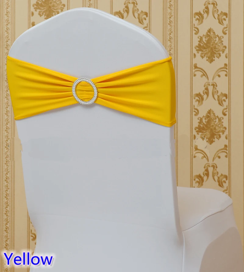 Yellow Colour Wholesale Chairs Sash With Round Buckles For Chair Covers Spandex Band Lycra Sash Bow Tie Wedding Decoration
Yellow Colour Wholesale Chairs Sash With Round Buckles For Chair Covers Spandex Band Lycra Sash Bow Tie Wedding Decoration