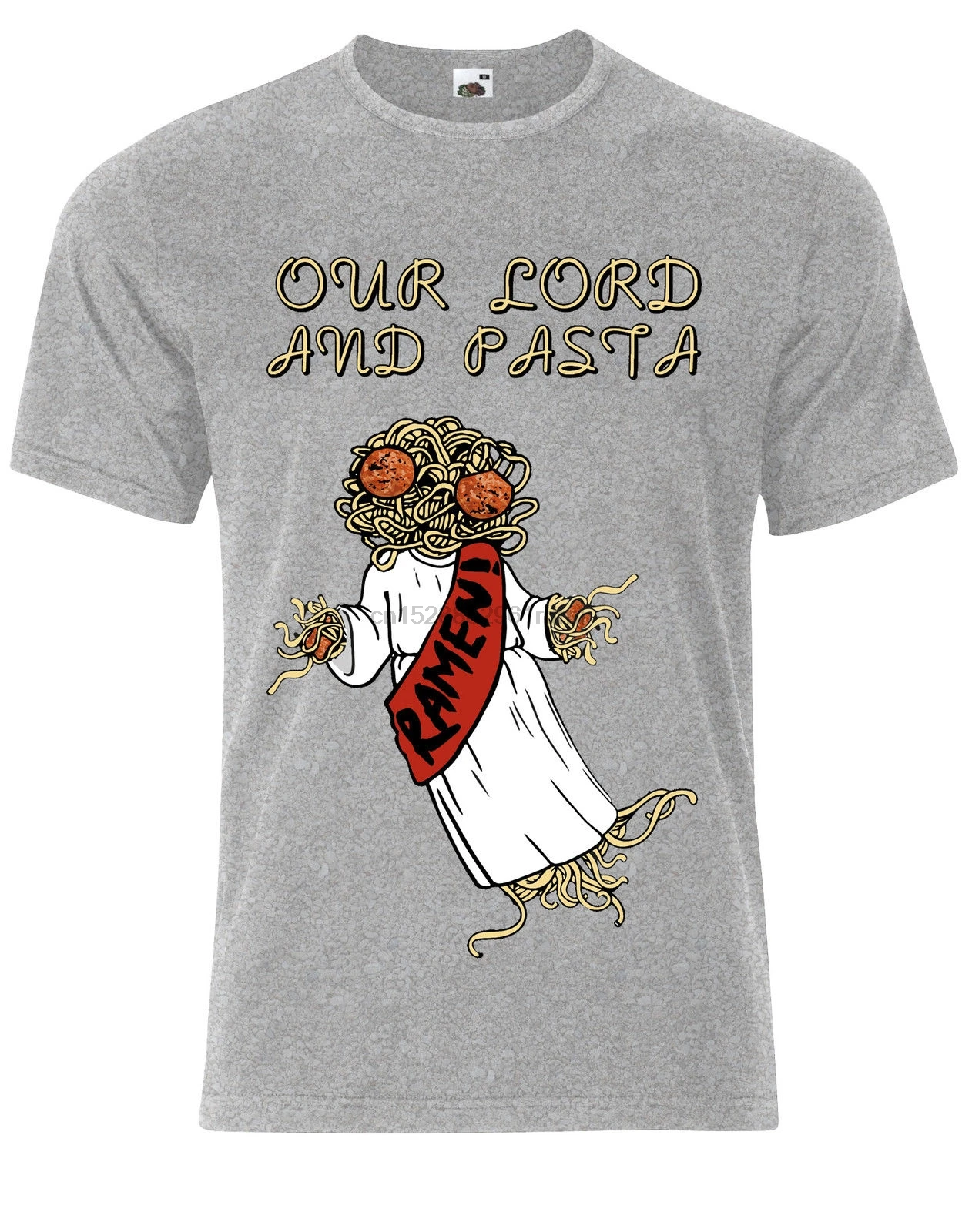 Фото Летающие спагетти Monster Atheist FSM Pastafarian Ramen Мужская футболка Топ AG58 летняя с круглым