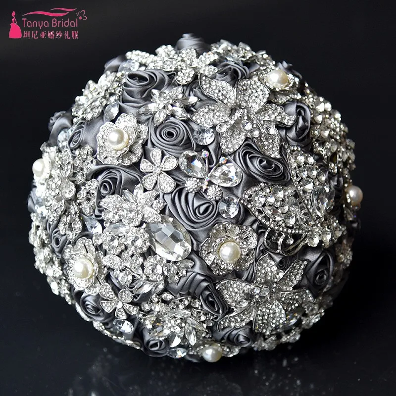 Silver Diamond Bridal Bouquet Handmade Crystal Wedding Jewelry mariage wedding bouquets DQG545
Silver Diamond Bridal Bouquet Handmade Crystal Wedding Jewelry mariage wedding bouquets DQG545