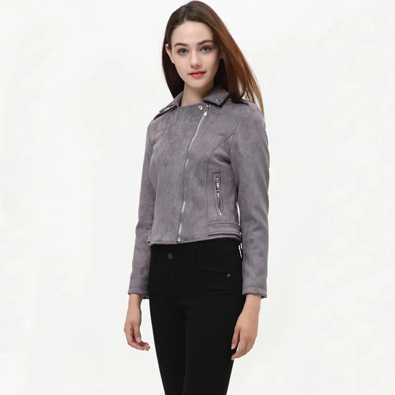 Fashion New Women Winter Suede Faux Leather Jackets Lady Gray Pink Red Outwear Matte Motorcycle Coat Biker Punk Bomber Jacket
Fashion New Women Winter Suede Faux Leather Jackets Lady Gray Pink Red Outwear Matte Motorcycle Coat Biker Punk Bomber Jacket