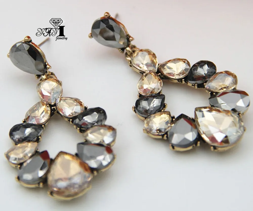 YaYi Jewelry Brown Glass Rhinestone Dangle Crystal Earring Women's Fashion Ancient Silver Color Gem Long Earrings Gift 1258
YaYi Jewelry Brown Glass Rhinestone Dangle Crystal Earring Women's Fashion Ancient Silver Color Gem Long Earrings Gift 1258
