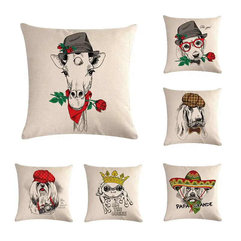 Dog With Hat Cushion Cover Pug Dog Animal Party Pillow Case 45X45cm Candy Color Pillow Covers Bedroom Sofa Decoration ZY27
Dog With Hat Cushion Cover Pug Dog Animal Party Pillow Case 45X45cm Candy Color Pillow Covers Bedroom Sofa Decoration ZY27
