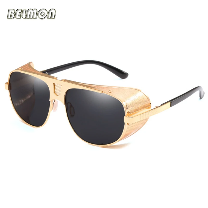 Steampunk Goggles Sunglasses Men Women Luxury Brand Sun Glasses For Ladies Retro Classic Punk Vintage Female Oculos de RS577 | Аксессуары