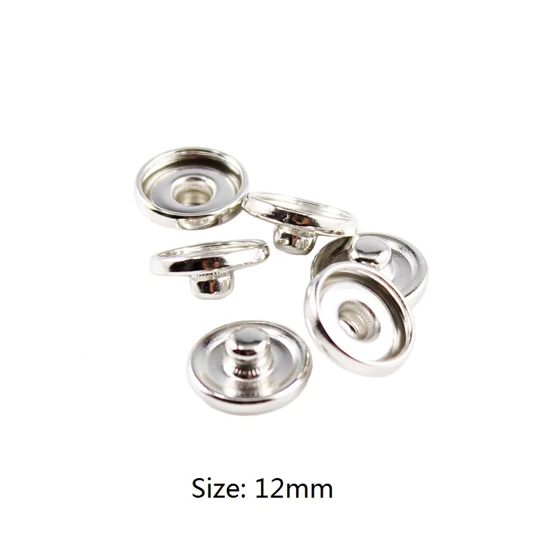 100pcs Alloy Snap Button Base Settings Button Making Snap Accessories Tray: 12/18/20mm
100pcs Alloy Snap Button Base Settings Button Making Snap Accessories Tray: 12/18/20mm