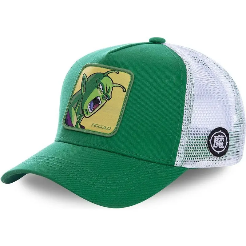 

New Brand Anime Mesh Hat Piccolo Baseball Cap High Quality Curved Brim Snapback Cap Gorras Casquette Trucker Hat Dropshipping