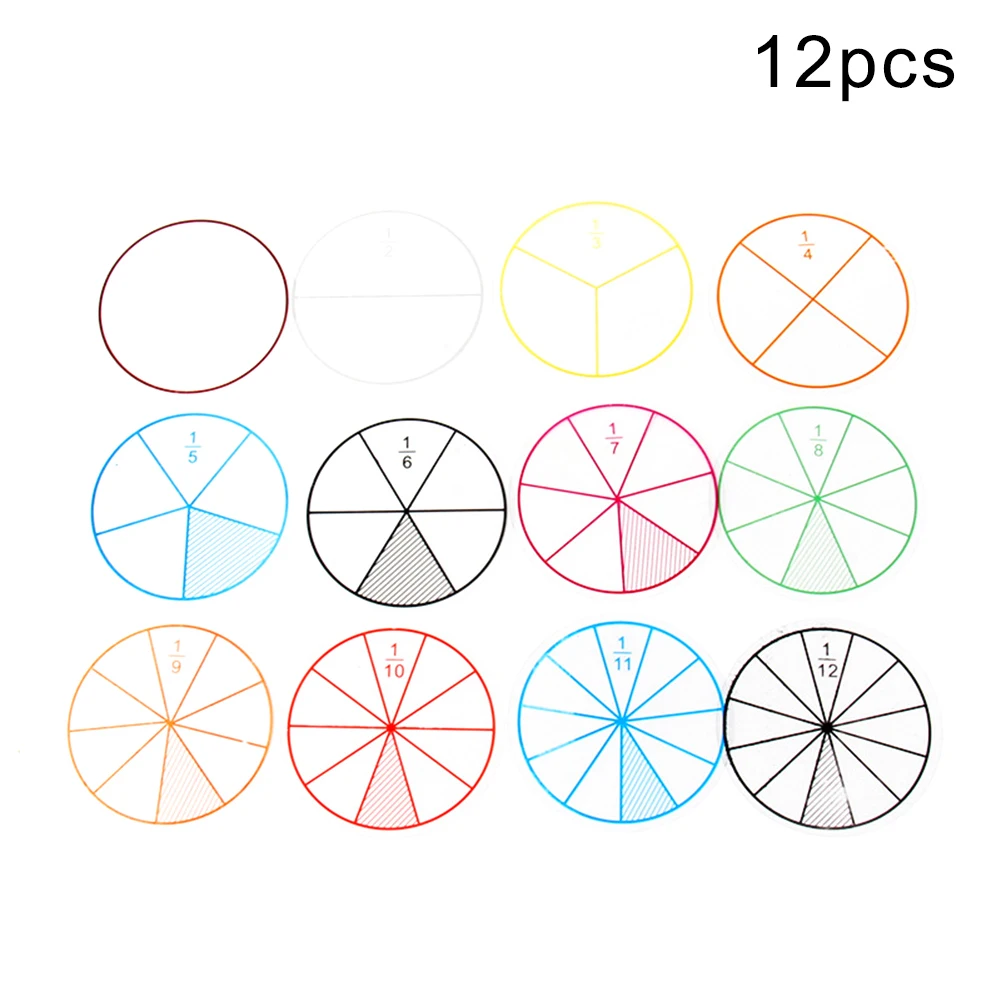 12Pcs/lot Numbered Fractions Circles Chips Science toy Mathematics Learning Education Kids Toy Math Fractions Circles Math toy
12Pcs/lot Numbered Fractions Circles Chips Science toy Mathematics Learning Education Kids Toy Math Fractions Circles Math toy