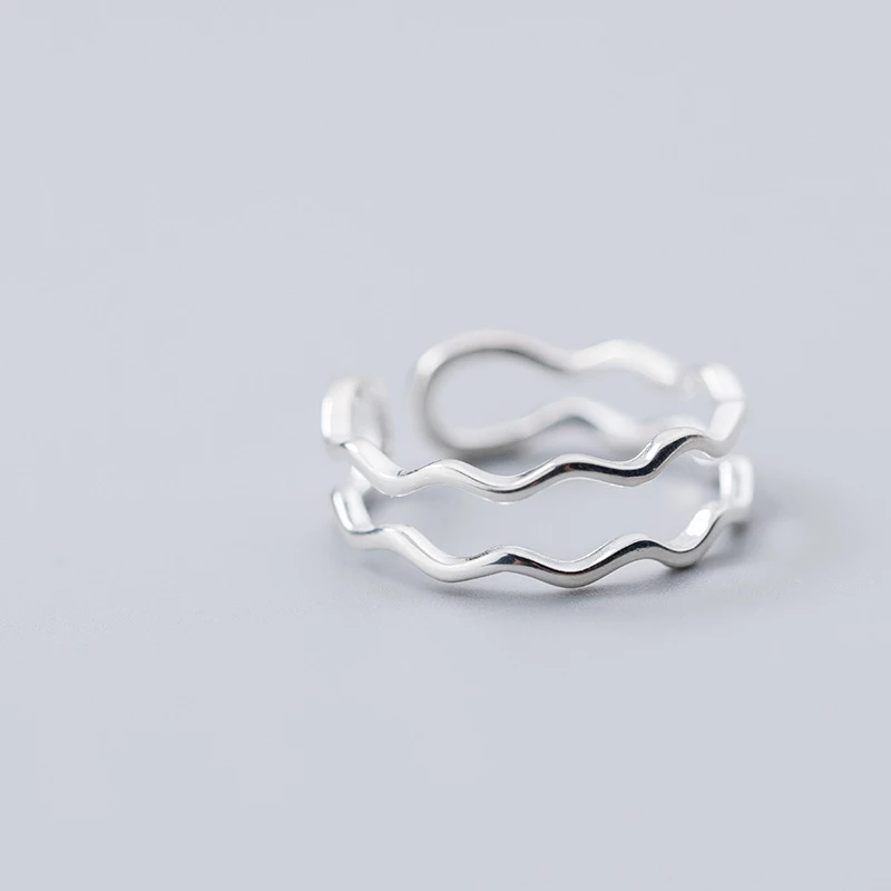 MloveAcc Genuine 100% 925 Sterling Silver Double Layer Wave Shape Finger Ring Women Wedding Engagement Jewelry
MloveAcc Genuine 100% 925 Sterling Silver Double Layer Wave Shape Finger Ring Women Wedding Engagement Jewelry