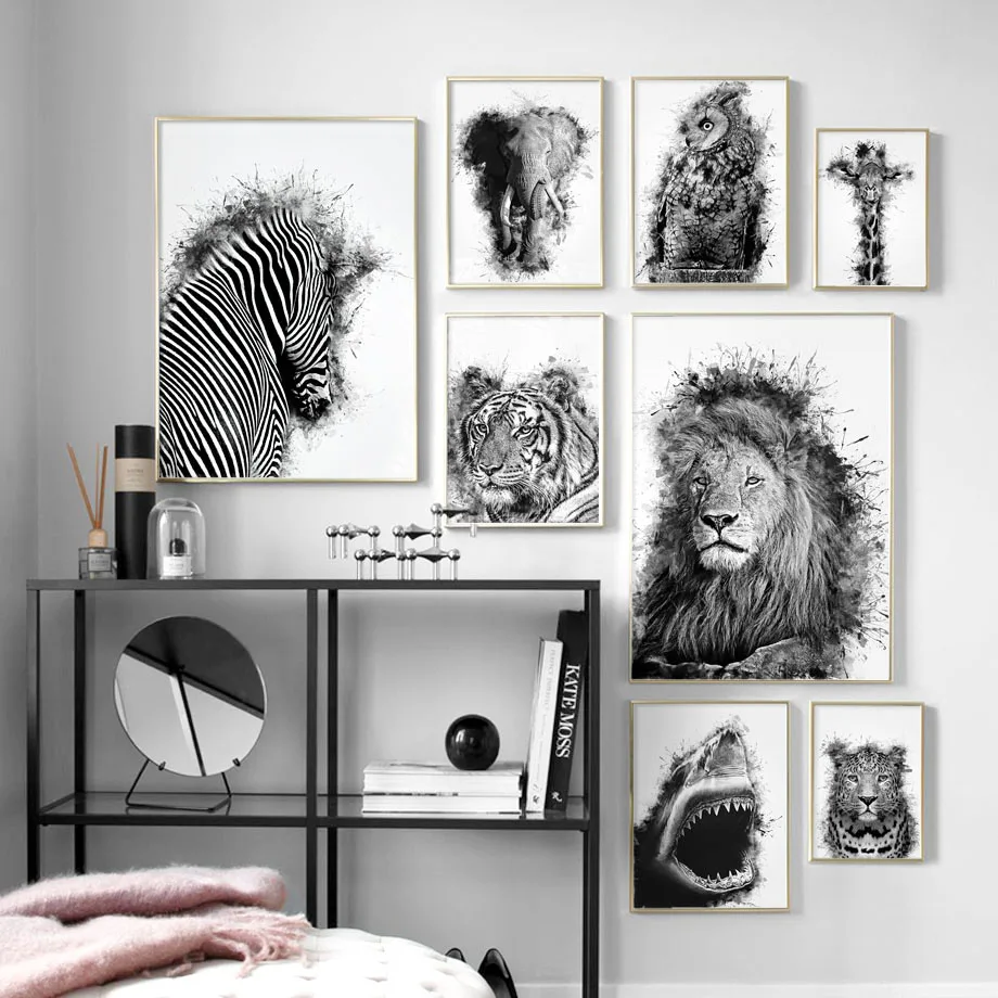 Lion Tiger Owl Zebra Wall Art Canvas Painting Black White Africa Animal Nordic Posters And Prints Wall Pictures For Living Room
Lion Tiger Owl Zebra Wall Art Canvas Painting Black White Africa Animal Nordic Posters And Prints Wall Pictures For Living Room