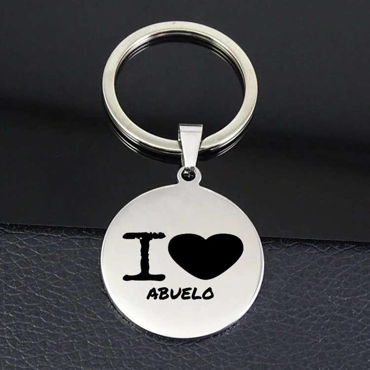 "I love abuelo" Keychain Newest Stainless Steel Llavero Keyring Jewelry Best Gift for Grandpa Drop Shipping YP7166
"I love abuelo" Keychain Newest Stainless Steel Llavero Keyring Jewelry Best Gift for Grandpa Drop Shipping YP7166