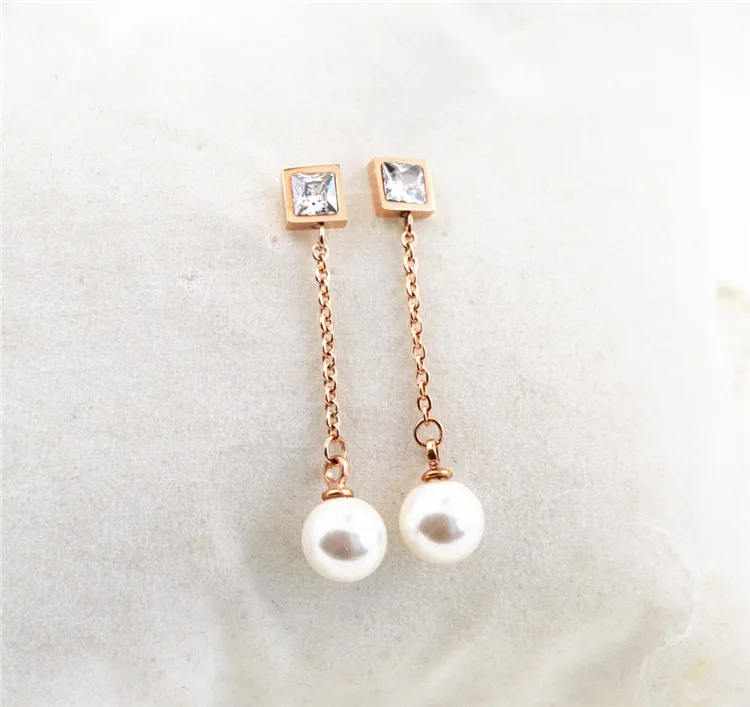 YUNRUO Classic Sweet Pearl Stud Earring Titanium Steel Rose Gold Color Jewelry Woman Fashion Accessories Gift Free Shipping
YUNRUO Classic Sweet Pearl Stud Earring Titanium Steel Rose Gold Color Jewelry Woman Fashion Accessories Gift Free Shipping
