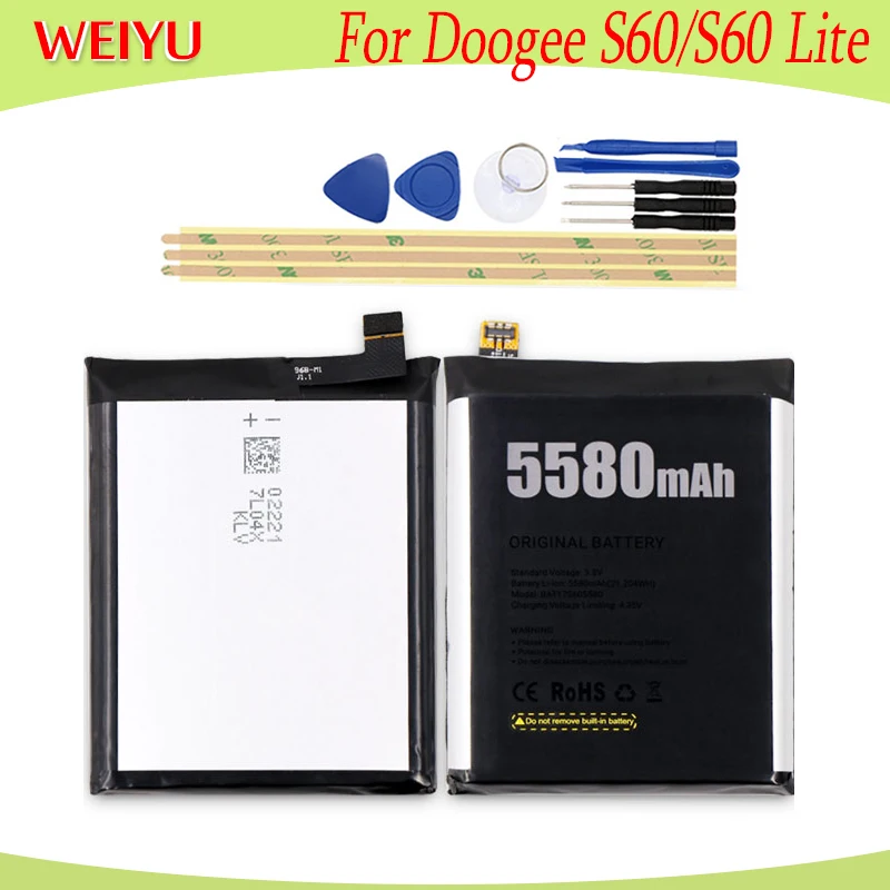 5580mAh Для Doogee S60 Батарея запасные батареи для мобильного телефона высокого