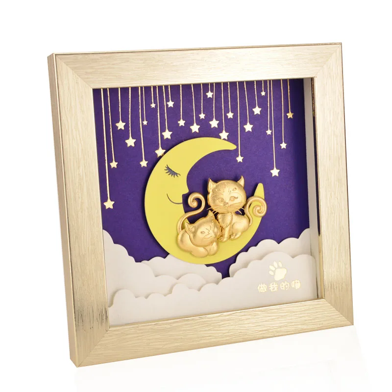 Cartoon Cat Pictures Warm Decor 24K Gold Leaf Painting Wall Art pictures Send Lover Girlfriend gifts Modern art Home decoration 
Cartoon Cat Pictures Warm Decor 24K Gold Leaf Painting Wall Art pictures Send Lover Girlfriend gifts Modern art Home decoration