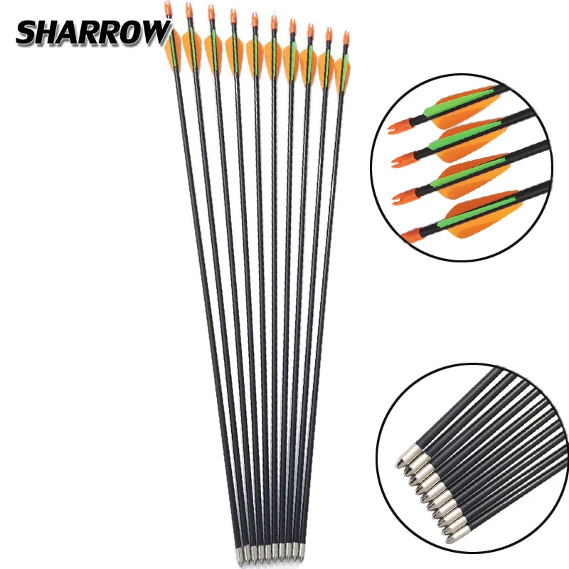 12pcs Fiberglass children Arrow 29"Hunting Arrow Spine 300 Arrows Rubber Feather Steel Point for children Bow Practice Arrow
12pcs Fiberglass children Arrow 29"Hunting Arrow Spine 300 Arrows Rubber Feather Steel Point for children Bow Practice Arrow