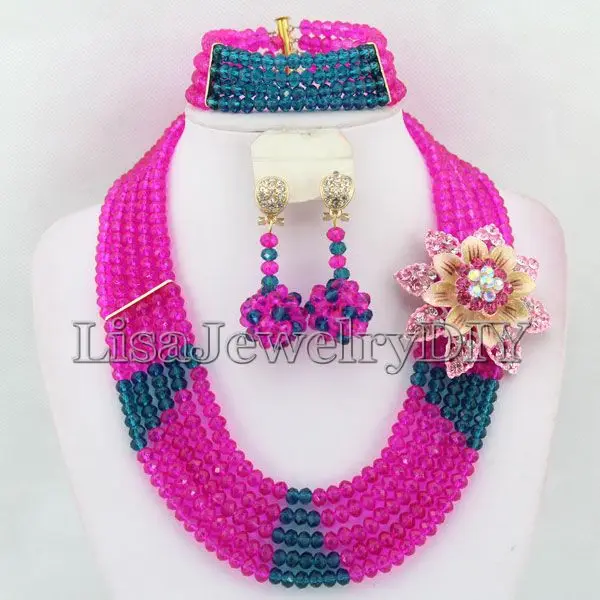 Top Fashion Nigerian Beads Crystal Necklaces Bracelet Earrings African Wedding Beads Jewelry Set HD2703
Top Fashion Nigerian Beads Crystal Necklaces Bracelet Earrings African Wedding Beads Jewelry Set HD2703