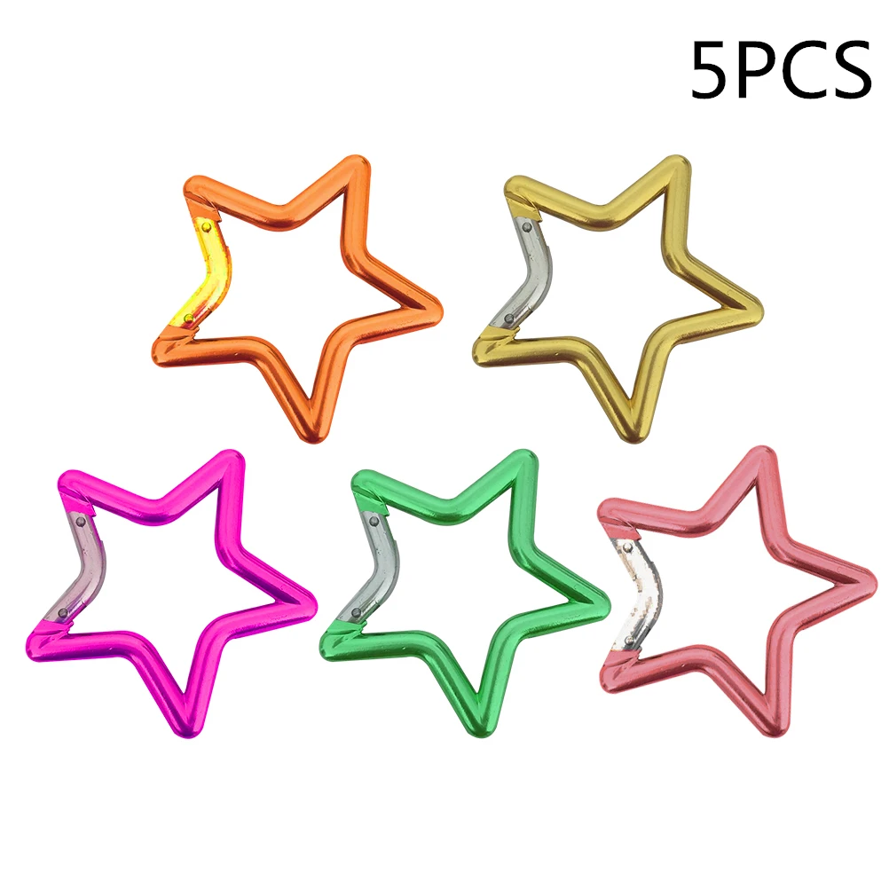 5pcs Carabiner Travel Kit Camping Equipment Alloy Aluminum Survival Gear Camp Mountaineering Hook Star Carabiner Random Color
5pcs Carabiner Travel Kit Camping Equipment Alloy Aluminum Survival Gear Camp Mountaineering Hook Star Carabiner Random Color