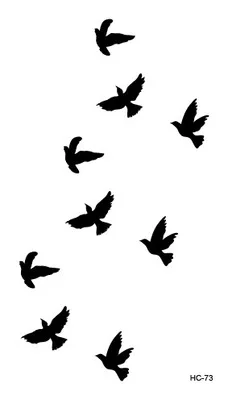 Водонепроницаемая Временная тату-наклейка с изображением летучей птицы