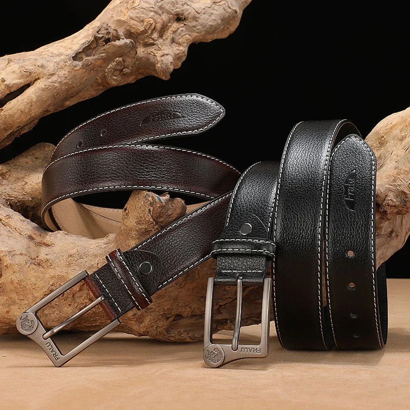 FRALU Men belt High Quality cow genuine leather luxury strap male belts for men new fashion classice vintage pin buckle
FRALU Men belt High Quality cow genuine leather luxury strap male belts for men new fashion classice vintage pin buckle