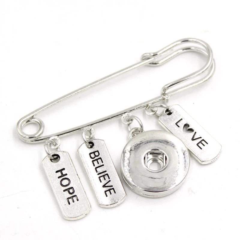10PCS Snap Jewelry Snap Brooch Pin Inspiring Believe Hope Love Charms Safety Pin Brooch for Suits Dress Accessories Bijoux
10PCS Snap Jewelry Snap Brooch Pin Inspiring Believe Hope Love Charms Safety Pin Brooch for Suits Dress Accessories Bijoux