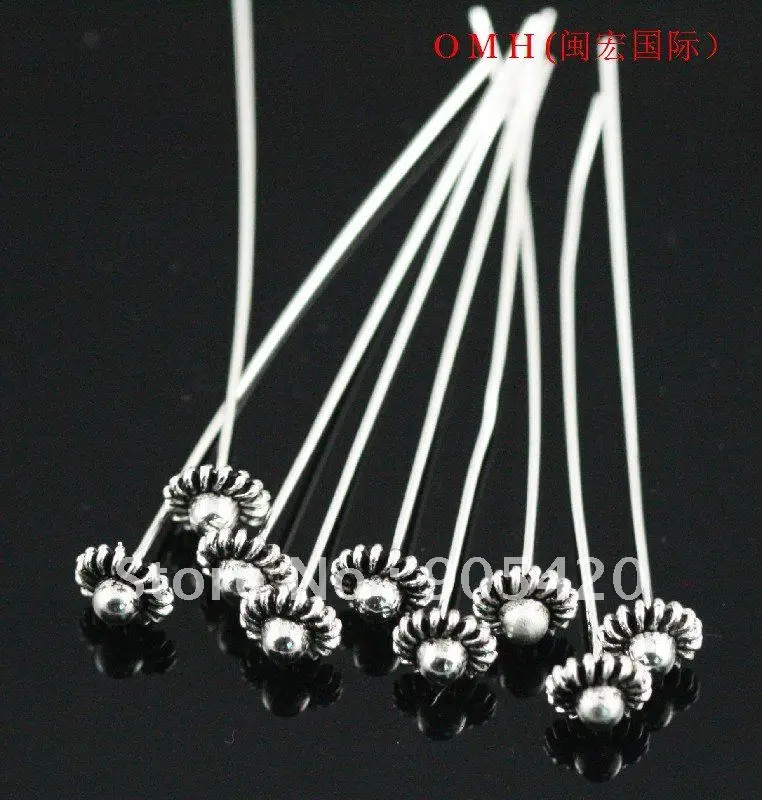 OMH wholesale 50pcs Jewelry Components zinc alloy (lead free,nickel free) tibet silver pin finding needle Head pins 55mm DY59
OMH wholesale 50pcs Jewelry Components zinc alloy (lead free,nickel free) tibet silver pin finding needle Head pins 55mm DY59