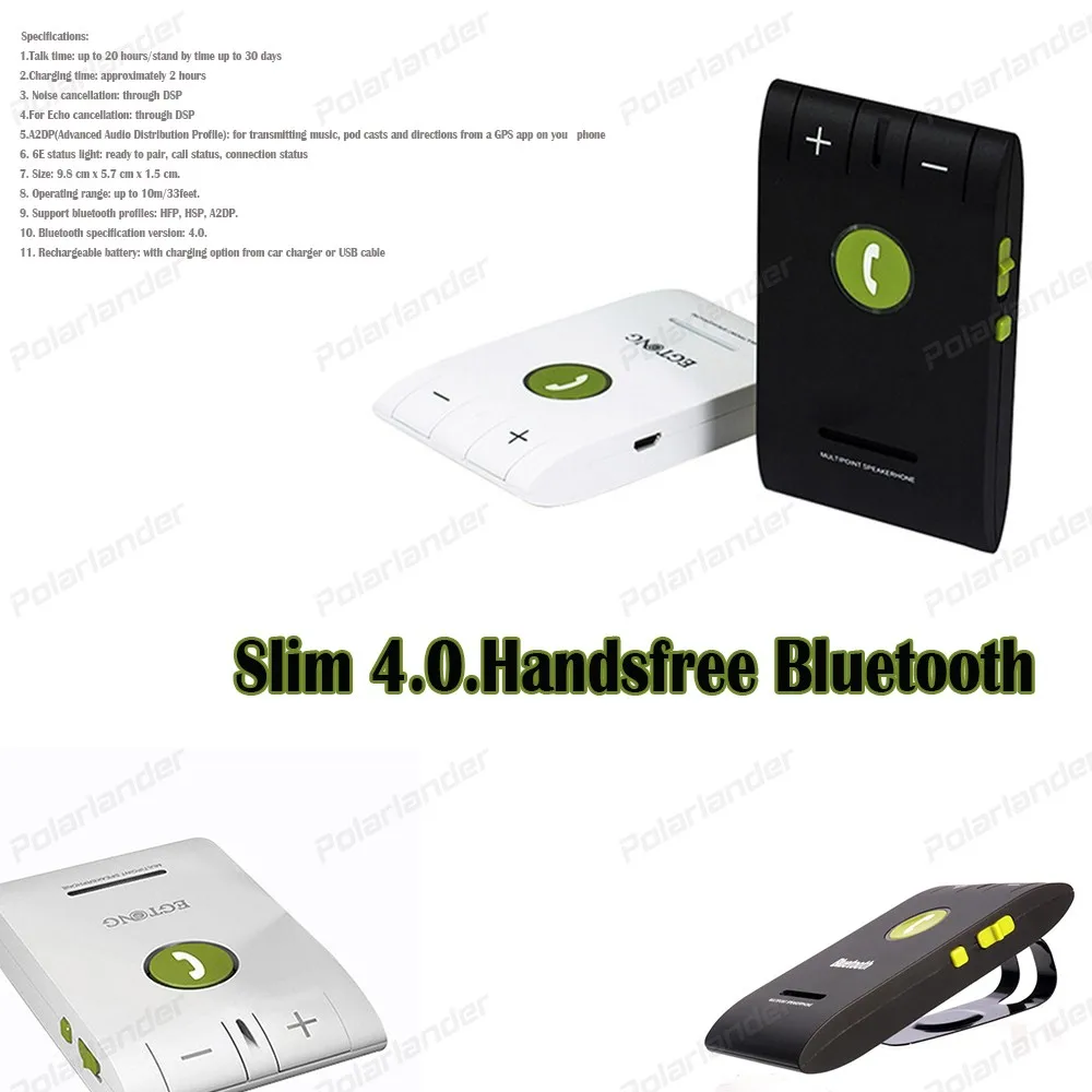Slim 4.0.Handsfree Bluetooth In-car sun visor For Universal Phone with Car Charger MP3 Music Player Plastic
Slim 4.0.Handsfree Bluetooth In-car sun visor For Universal Phone with Car Charger MP3 Music Player Plastic