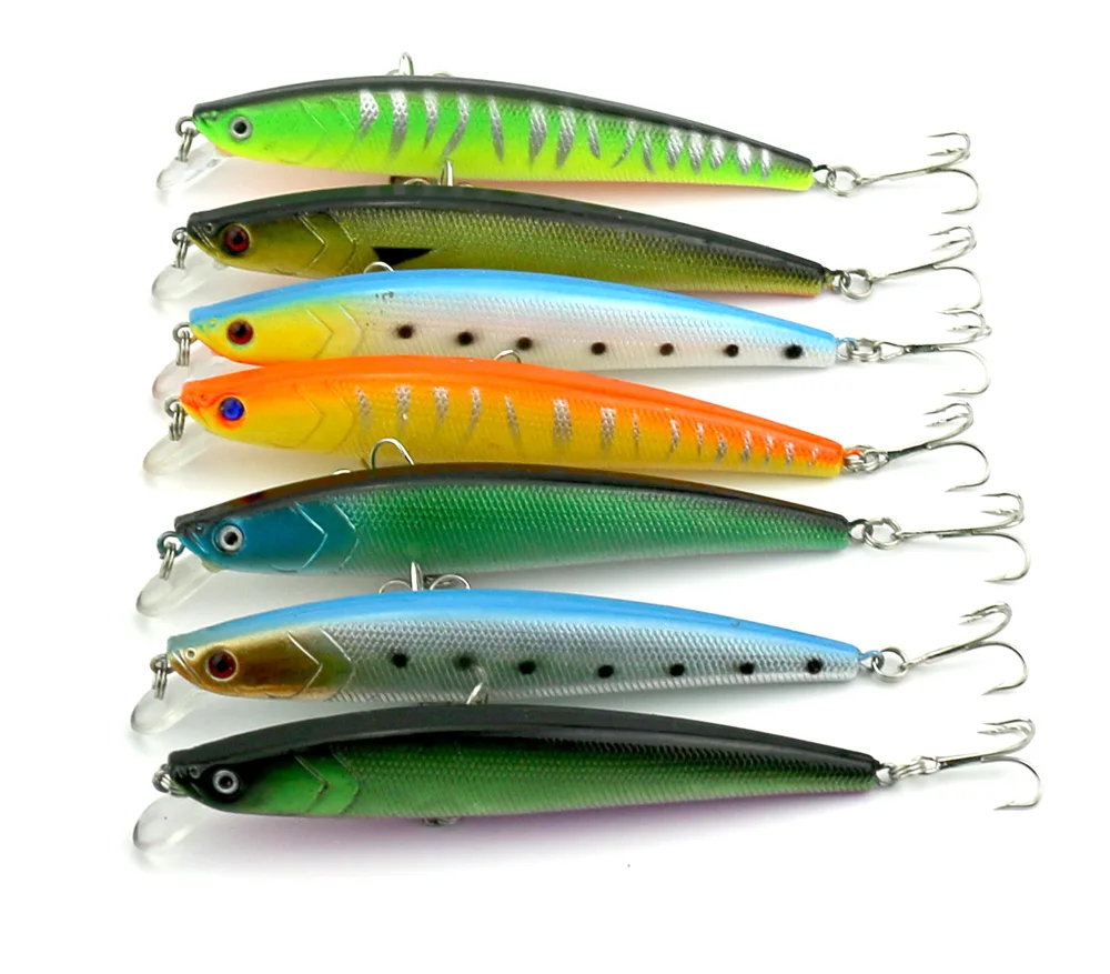 7pcs Minnow Fishing Lure Hard Plastic Crankbait Lure Artificial Floating Fishing Wobblers 6# Hooks Tight Swimbait 11cm 10g
7pcs Minnow Fishing Lure Hard Plastic Crankbait Lure Artificial Floating Fishing Wobblers 6# Hooks Tight Swimbait 11cm 10g
