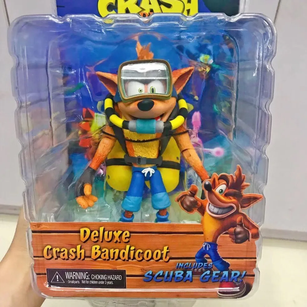 NECA Flying version Crash Bandicoot of Mad Strike Trilogy Классическая игра подвижная Коллекция игрушек