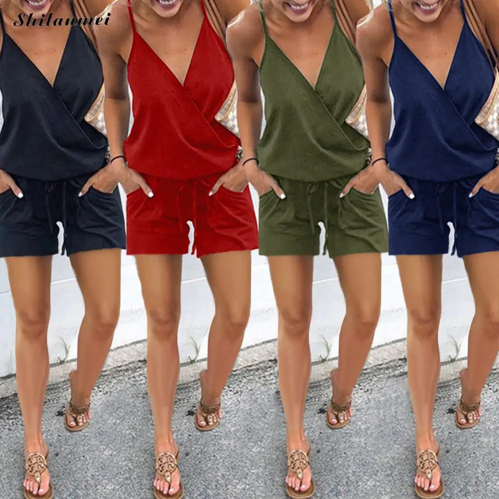 Casual Loose Romper Jumpsuit Women Playsuit Summer Vintage Women Overalls Solid Sexy Spaghetti Strap Short Jumpsuit Daily Wear
Casual Loose Romper Jumpsuit Women Playsuit Summer Vintage Women Overalls Solid Sexy Spaghetti Strap Short Jumpsuit Daily Wear