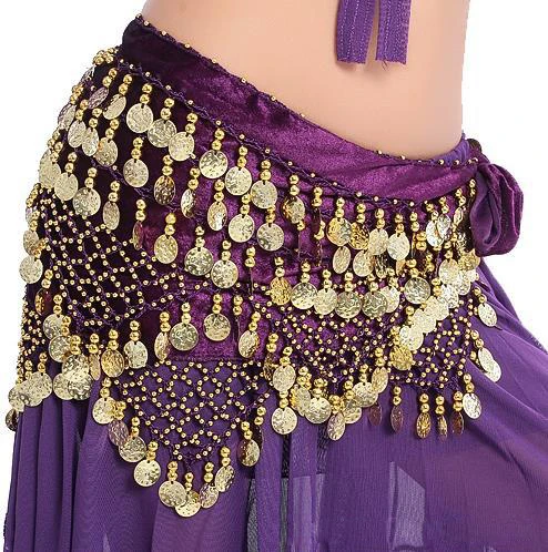 Cheap Dancewear Women Training Clothing Triangle Hip Scarf Colorful Rhinestone Adjustable Fit 300 Gold Coins Belly Dance | Тематическая