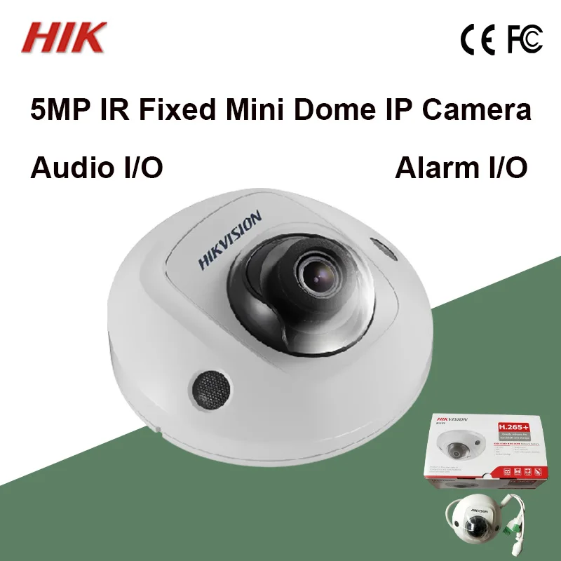 Лидер продаж DS-2CD2555FWD-I Hikvision 5MP EXIR купольная IP камера Камера IK08 IP66 H.265 + IR10m 3-осевой