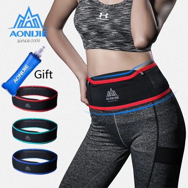 

AONIJIE Slim Running Waist Belt Jogging Bag Fanny Pack Travel Money Marathon Gym Workout Fitness 6.9 in Mobile Phone Holder W938