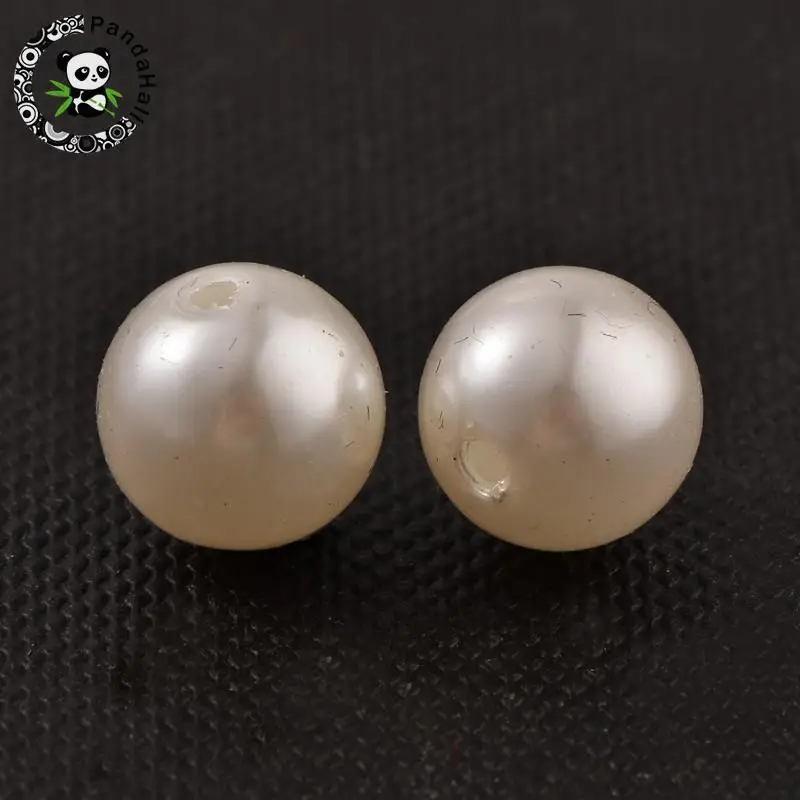 Imitation Pearl Acrylic Beads, Round, White, 10mm, Hole: 2mm; about 1000pcs/500g
Imitation Pearl Acrylic Beads, Round, White, 10mm, Hole: 2mm; about 1000pcs/500g