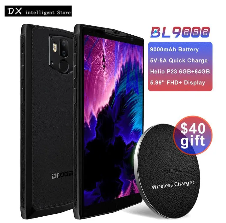 DOOGEE BL9000 NFC 9000 ма ч беспроводное зарядное устройство 5 99 дюйма Android 8 1 MT6763 ядерный Helio