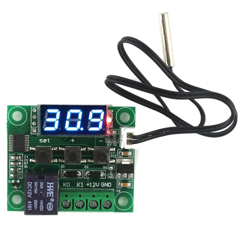Новейший DC 12V светодиодный цифровой термостат контроль температуры термометр