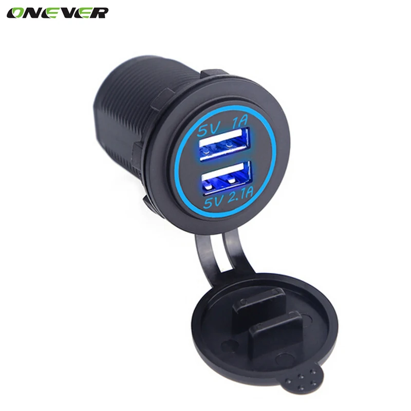 Onever Car Charger For Motorcycle Auto Truck USB DC12V-32V Waterproof Dual USB Charger Power Socket 5V 2.1A/1A Cigarette Lighter
Onever Car Charger For Motorcycle Auto Truck USB DC12V-32V Waterproof Dual USB Charger Power Socket 5V 2.1A/1A Cigarette Lighter