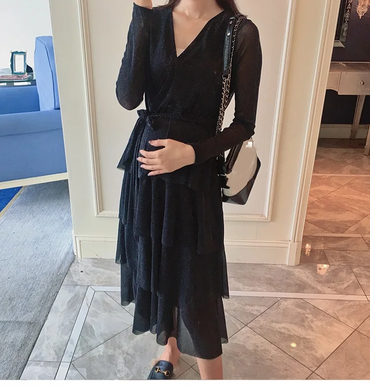 Hot Sale Sexy Maternity Dresses V-neck Knee-length Multi-layer Cake Dress Pregnancy Clothes Maternity Clothes For Lady
Hot Sale Sexy Maternity Dresses V-neck Knee-length Multi-layer Cake Dress Pregnancy Clothes Maternity Clothes For Lady