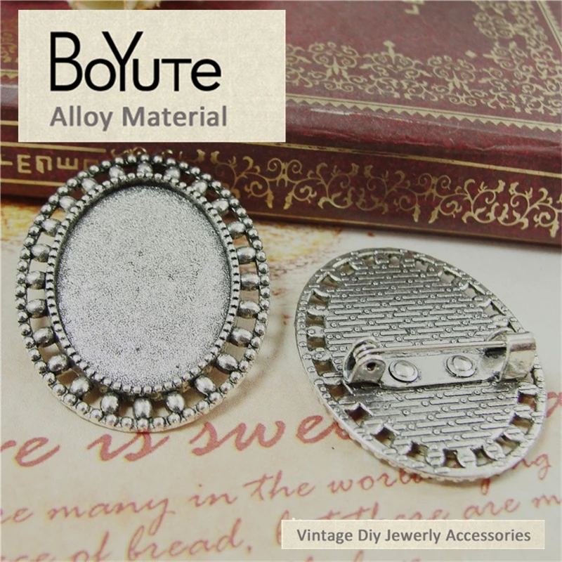 BoYuTe (20 Pieces/Lot) 25*18MM Vintage Zinc Alloy Oval Brooch Base Antique Silver Plated Bezel Pendant Diy Jewelry Components
BoYuTe (20 Pieces/Lot) 25*18MM Vintage Zinc Alloy Oval Brooch Base Antique Silver Plated Bezel Pendant Diy Jewelry Components
