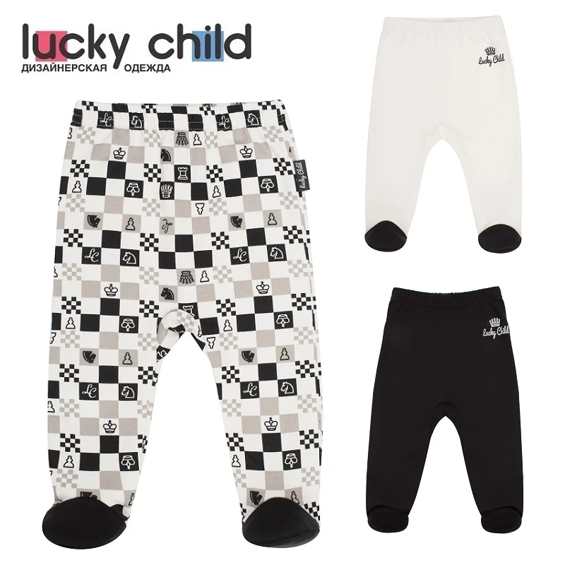 Ползунки Lucky Child с начёсом для мальчиков и девочек арт. 29 4f 1 шт (Шахматы) [сделано в