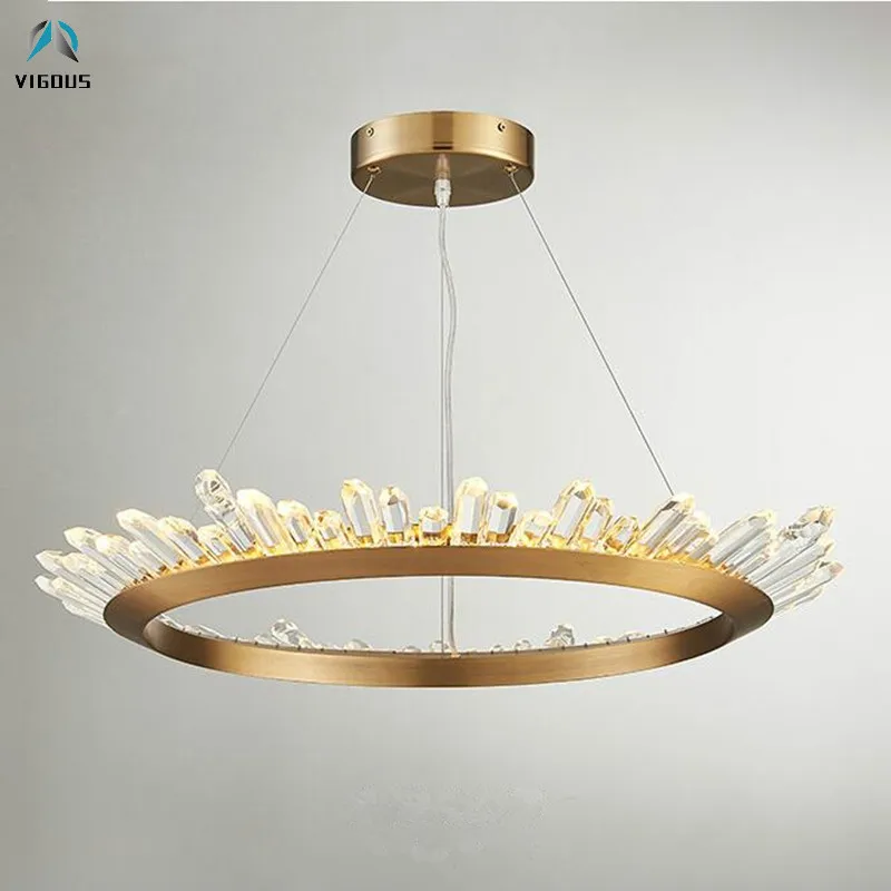 Post Modern Lustre Crystal Led Chip Round Pendant Light Luminaria Brush Gold/ Plate Hrome/ Matte Black Pendant Lamp Suspend Lamp
Post Modern Lustre Crystal Led Chip Round Pendant Light Luminaria Brush Gold/ Plate Hrome/ Matte Black Pendant Lamp Suspend Lamp