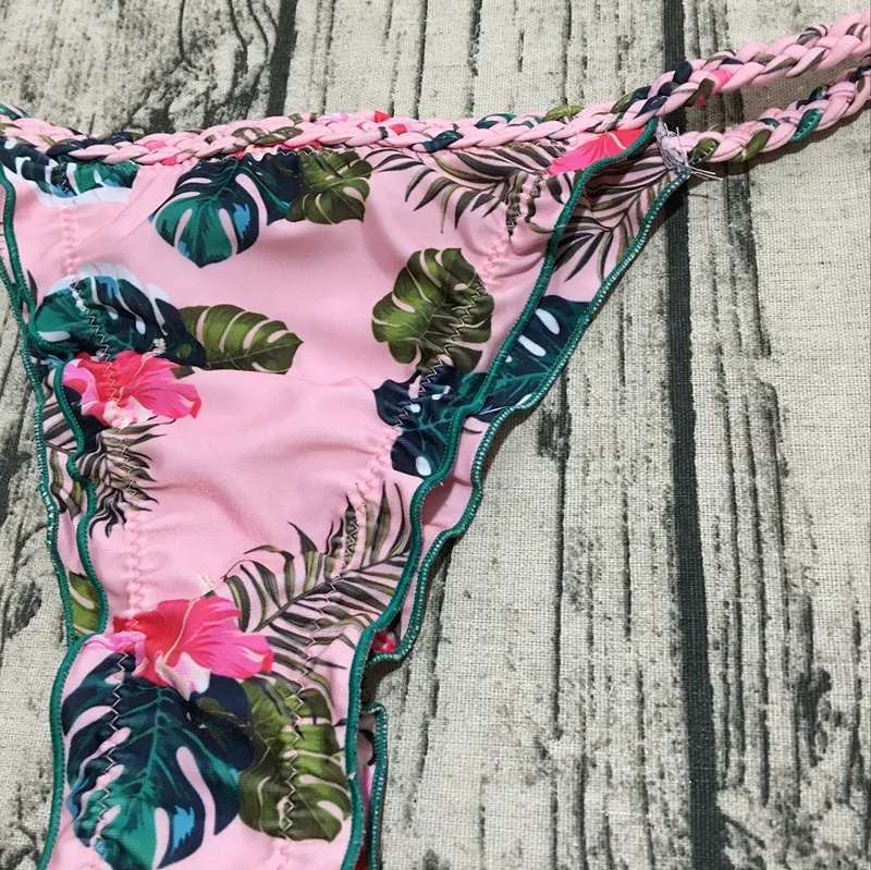 Leaf Print Bikini Set Swimwear Women Bandage Swimsuit Sexy Braided Bikinis Maillot De Bain Feme Ruffle Bathing Suit Biquini
Leaf Print Bikini Set Swimwear Women Bandage Swimsuit Sexy Braided Bikinis Maillot De Bain Feme Ruffle Bathing Suit Biquini