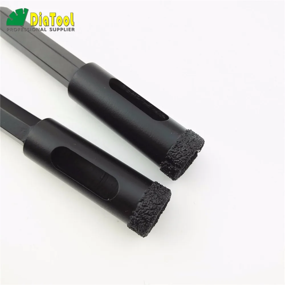 DIATOOL 2pcs Diameter 14mm Hex Vacuum Brazed wet drill bits For drilling granite ceramic Hexagon shank diamond | Инструменты