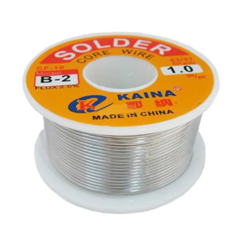 New Welding Iron Wire Reel 100g FLUX 2.0% 1mm 63/37 Tin Lead Line Rosin Core Flux Solder Soldering Iron Accessories
New Welding Iron Wire Reel 100g FLUX 2.0% 1mm 63/37 Tin Lead Line Rosin Core Flux Solder Soldering Iron Accessories